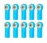 Composants Modèles RC Compatible avec AXIAL pour SCX10 D90 D110 pour Tamiya CC01 pour Racing 1/10 10 Pièces De Biellettes De Direction M3 en Métal pour Voiture De Piste RC(Blue)