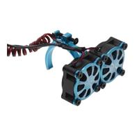 Composants Modèles RC Compatible avec Axial pour SCX10 pour Traxxas pour TRX4 pour Tamiya 540 550 3650 3660 1/10 RC Car Dissipateur Thermique avec Capteur Thermique(Blue)