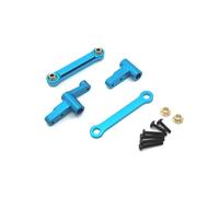 Composants Modèles RC Compatible avec Mjx 14210 14209 Les Pièces Voiture Coupelle Direction Supérieure Inférieure Kit Bras Oscillant Support Tour D'amortisseur Colonne Corps(Blue)