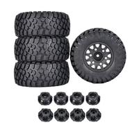 Composants Modèles RC Compatible avec Traxxas pour Slash pour ARRMA pour SENTON pour HSP pour HPI 1/10 RC Car Short Course Truck Pneu Pneu avec Roue Hex(Black)