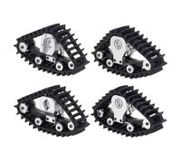 Composants Modèles RC Compatible avec TRX-4M 1/18 RC Accessoires Mise À Niveau De Voiture sur Chenilles Conversion Sandmobile Ensembles Pneus Neige Pistes Chargement Roue(Silver)
