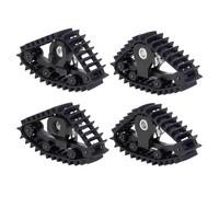 Composants Modèles RC Compatible avec TRX-4M 1/18 RC Accessoires Mise À Niveau De Voiture sur Chenilles Conversion Sandmobile Ensembles Pneus Neige Pistes Chargement Roue(Black)