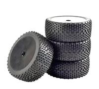 Composants Modèles RC pour HPI pour HSP pour Kyosho pour ZD Hongnuo Bazooka Camper 1/8 4PCS 112mm Off Road pour Buggy Pneus Moyeux Hexagonaux Roue RC Voiture Course 4WD pour Nitro(Black)