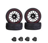 Composants Modèles RC pour Redcat pour HPI pour Tamiya Exceed 144001 94123 94122 1/10 RC Touring Car HSPCS 4PCS 65mm Pneus sur Route Roues Jantes 12mm Moyeu Hexagonal