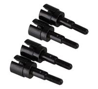 Composants Modèles RC Pour Redcat Pour HSP Exceed 1/10 4 Pièces En Acier Inoxydable 02033 Fusée De Roue Essieu RC Pour Rechange Camion Voiture Loisir(Black)