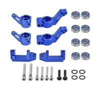 Composants Modèles RC Pour Traxxas 2WD Pour Slash Pour Stampede Pour Rustler 1/10 RC Car Bloc Roulette Avant En Métal Blocs Direction Kit Supports Dessieu Arrière(Blue)