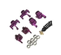 Composants Modèles RC Pour Wltoys 144016 144018 1/14 Coupelle Direction Bloc Direction Pour Porte Moyeu Moyeu Arrière Kit Pièces Mise Niveau Voiture RC Accessoire(PURPLE)