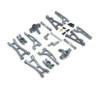 Composants Rc pour MJX 16207 16208 16209 16210 1/16 Bras Suspension Avant Et Arrière en Métal Ensemble Biellettes Direction Kit De Pièces De Mise À Niveau De Voiture RC Modification