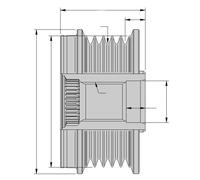 Composants Roue Libre Embrayage M14X1,5 avec Cap (9XU 358 039-071) OEM Hella