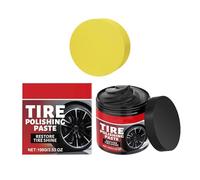 Composé De Polissage Pour Pneus - Kit De Restauration De Pneus De Voiture 100 G | De Pour Faire Briller Les Pneuss | Gel De Soin En Caoutchouc Anti-fissures Et Anti-âge | Ensemble D'éponges De Ne