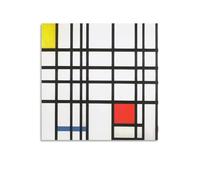 Composición En Rojo Amarillo Y Azul - Poster de Piet Mondrian (5) Impression sur toile Décoration d'intérieur - 50 x 50 cm