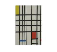 Composición En Rojo Amarillo Y Azul - Poster de Piet Mondrian (7) - Impression sur toile murale - Décoration d'intérieur - 30 x 45 cm