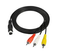 Composite Cable DIN 9 Pin to RCA Audio Video Cable 9 Pin Male to 3 RCA Male Audio Cable AV Stereo Connection Cable for Video and Audio Equipment 1.8M