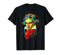 Compositeur Piano Player Classical Music Beethoven T-Shirt Graphique avec Valeur, Homme, Noir, L