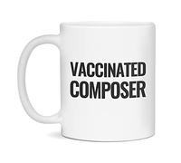Compositeur Vacciné Mug À Café Drôle Tasse Humour Tasse À Café Pour Bureau Cuisine Chocolat Chaud Boissons Chaudes 330Ml