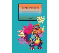 Composition Book 6x9" 110 Wide Ruled Lime Interior pgs K POP Fans Style Dino: For all ages for school, writing, notes, etc