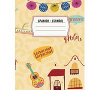 Composition Book Ruled Notebook for Spanish Class Lined - Back to school collection - School supplies College Supplies - Gift Men Women Children - 8.5'' x11'' 120 pages