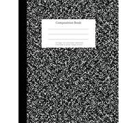 Composition Book - Wide Ruled | 120 Pages | 7.5 x 9.25 Inches: School Writing Book for Students, Kids, Teachers | Perfect for Note Taking, Journaling & Homework