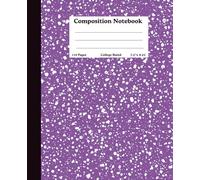 Composition College Ruled Notebook | 9.25 x 7.5 Size | 110 Wide Lined Pages Notebook | Beautiful Lavender Pattern Notebooks for School Supplies, Home & Office | Made in USA