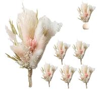 Composition de fleurs séchées - Décoration florale pressée sèche pour centres de table, élégant bouquet réutilisable pour fête, enterrement de vie de jeune fille et événements spéciaux