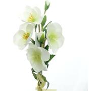 Composition de roses de Noël 4 fleurs avec ruban - Fleurs artificielles
