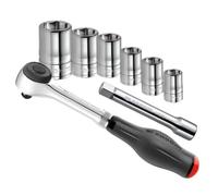 Composition de serrage 1/4"" FACOM - J.360PACKPB - Ouvertures de 8 à 17 mm - 1 cliquet J.360 - 6 douilles 6 pans - Rallonge 125 mm