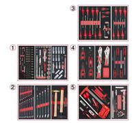 Composition d'outils 5 tiroirs pour servante, 187 pièces - KS TOOLS - 714.0187