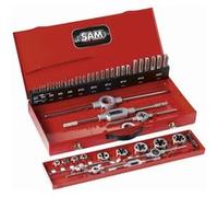 Composition d'outils à tarauder et fileter en coffret métallique SAM - CTF45 G