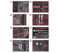 Composition d'outils PL 8 tiroirs pour servante, 354 pièces KS TOOLS - 714.0330