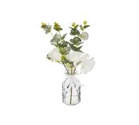 composition eucalyptus artificiel vase 39cm blanc - 168546