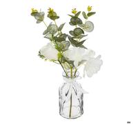 Composition eucalyptus artificielle vase verre H39cm - Atmosphera Créateur d'intérieur