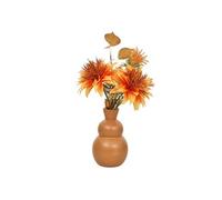Composition Florale Artificielle Créateur d'intérieur 32cm Orange avec vase
