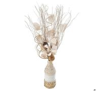 Atmosphera - Composition Florale Artificielle - Vase en Osier - H50 cm - Écru