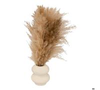 Composition florale avec vase ""Glen"" vase en céramique blanc H42cm - Atmosphera createur d'interieur