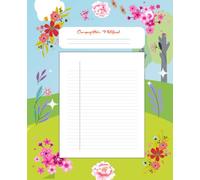 Composition Notebook: Cahier Ligné Fleurs Japonaises | Joli Carnet de Notes Esthétique Motif Cerisier pour Filles, Adolescentes, École & Journal Intime (Wide Ruled)