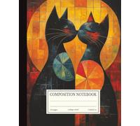 Composition Notebook: Cat Silhouettes Sunset Art | 7.5x9.25 in | 110 Pages | College Ruled Lines