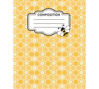 Composition: Notebook, College Ruled, 101 Pages, Beehive Design, 7.5 x 9.25 Inches