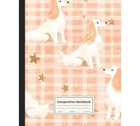 Composition Notebook College Ruled: Afghan Hound Illustration | Cute Dog Breed Journal For School, College, Office, Work | Wide Lined