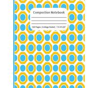 Composition Notebook, College Ruled: Beautiful Fun Design, Perfect for All Ages, 7.5" x 9.25"