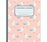 Composition Notebook College Ruled: Coastal Seagull Pattern: Soft Watercolor Bird Design for School, Journaling & Everyday Writing