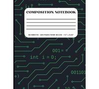 Composition Notebook College Ruled: Coding Illustration | Computer Science, Coding, Programming Student Gift Journal | Wide Lined