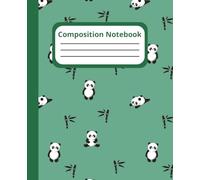 Composition Notebook: College Ruled Cute Panda Composition Book | Light Green Themed Cover | Perfect for All Ages