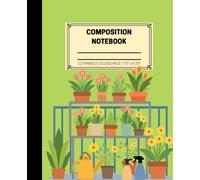 Composition Notebook College Ruled: Flower Shop Illustration | Aesthetic Notebook for Work, Home, & School