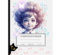 Composition Notebook - College Ruled for Students back to school: A beautiful college girl ruled lined notebook