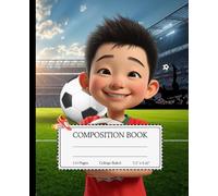 Composition Notebook - College Ruled for Students, back to school: The footballer student writing notebook