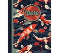 Composition Notebook-College Ruled: Japanese Koi Carps - Perfect for note taking and study