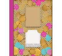 Composition Notebook College Ruled: Jasper The Timid Cat | fun polka dot mixed media over with pink back | College Ruled | Cute Aesthetic For School, College, Office, Work