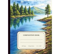 Composition Notebook | College Ruled | Journal | Gift for Student: Beautiful nature scene in watercolor