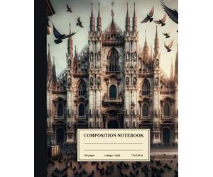 Composition Notebook College Ruled: Milan's Pigeon Gathering: For Urban Explorers and Architecture Aficionados