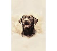 Composition Notebook: College Ruled Notebook with Adorable Labrador Retriever Watercolor Illustration 6" x 9", 80 Pages, Cute Dog Lover Gift for School, Office, or Journaling